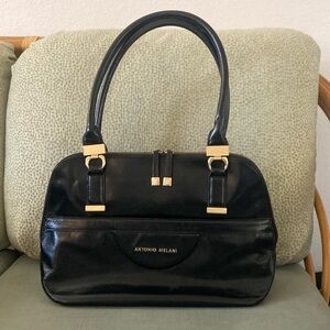 Antonio Melani black leather shoulder bag